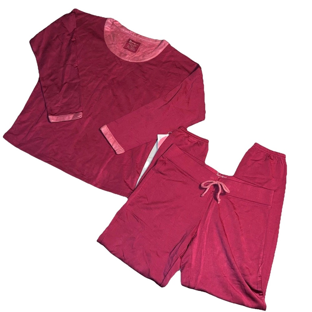 Pajamagram Pajama Set Womens Small Fleece Lined 2 Piece Lounge‎ Sleepwear